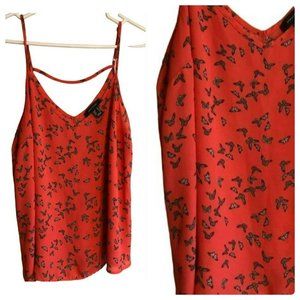 Atmosphere Y2k 2000s Ladies Spaghetti Strap Summer ButterFly Blouse Size 10